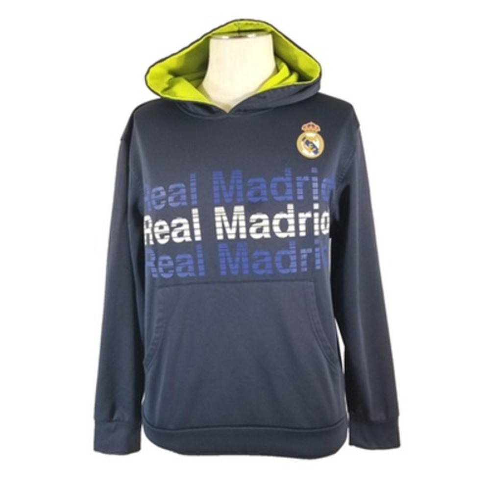 Real Madrid soccer hoodie sweatshirt sweater men's small blue pullover sports